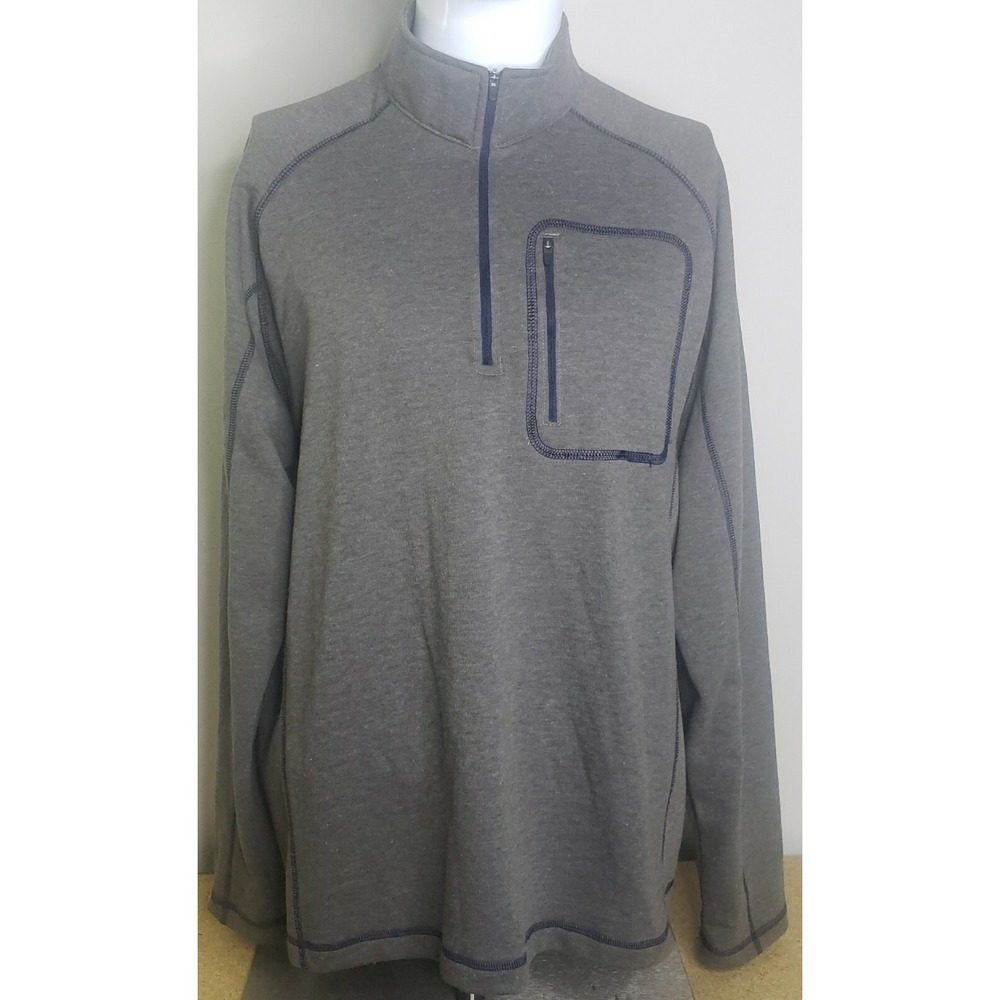 ORVIS Jacket Mens Size XL Gray Blue 1/4 Zip‎ Pull Over Casual Sweatshirt
